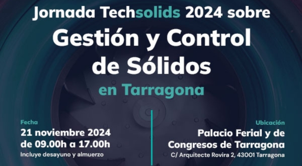 ROS DUCTING PATROCINA LA JORNADA TECHSOLIDS 2024 SOBRE GESTIÓN Y CONTROL DE SÓLIDOS 