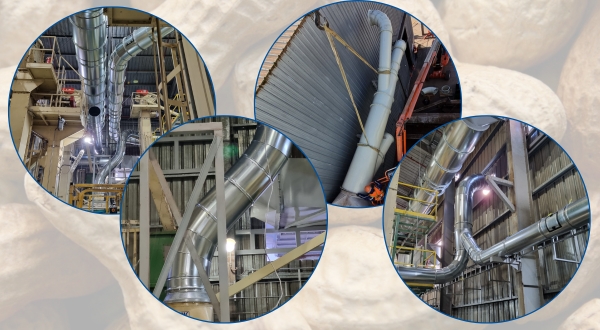 ROS modular pipe installation for Peanut Processing in Argentina